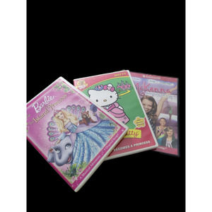 Bundle DVDS Barbie Hello Kitty McKenna